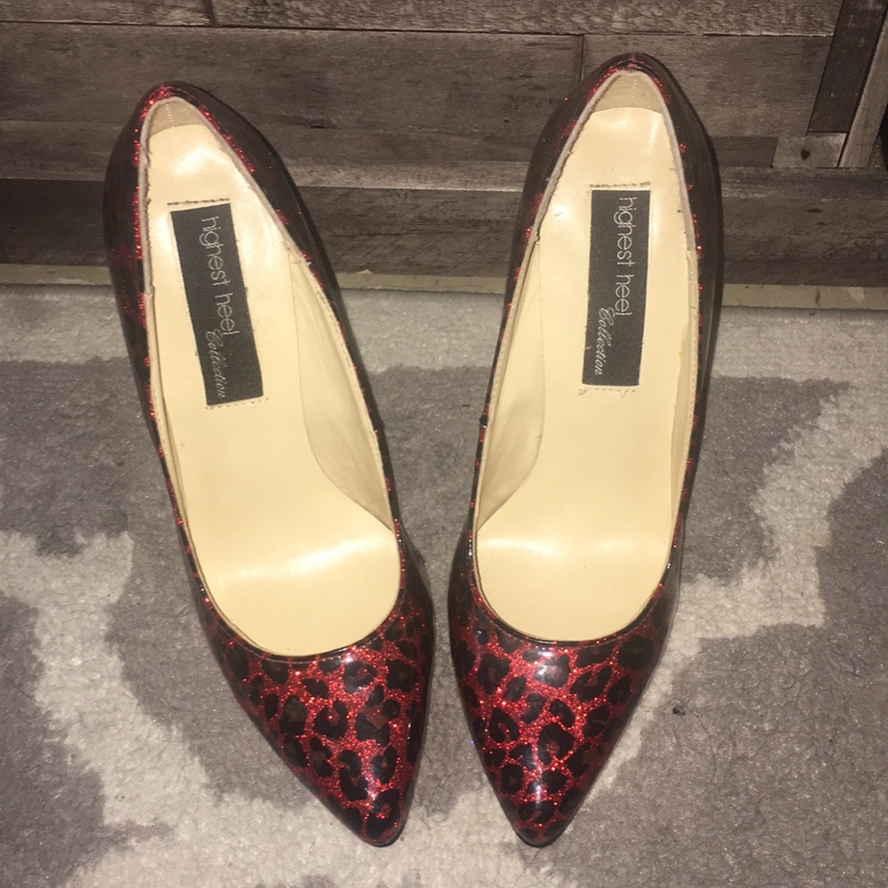 Women's black and red pumps